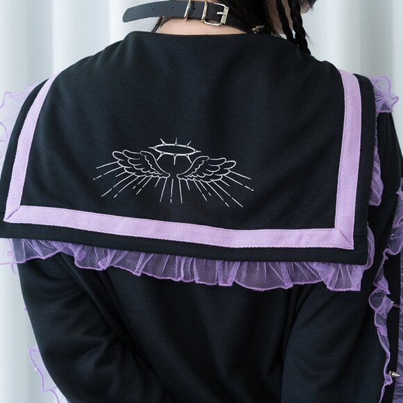 NEW ACDC RAG - Baby Punk Devil Punk Sailor Zip Up Jacket - Picture 7 of 9